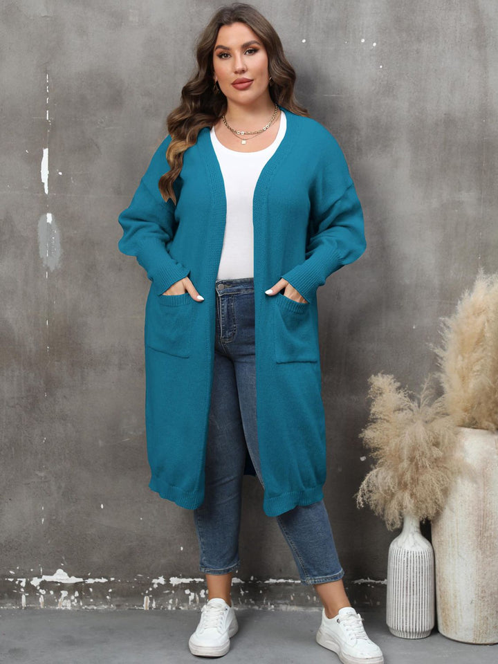 Drune | Plus Size Langarm Taschen Cardigan
