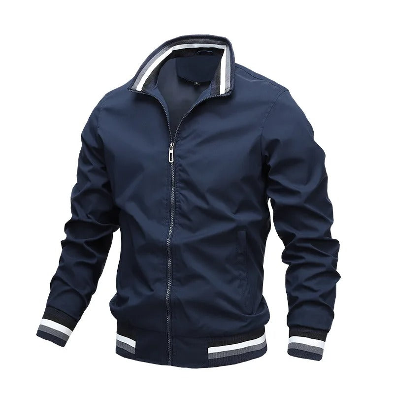 Drune | Sportliche Gestreifte Herren Mitteljahresjacke