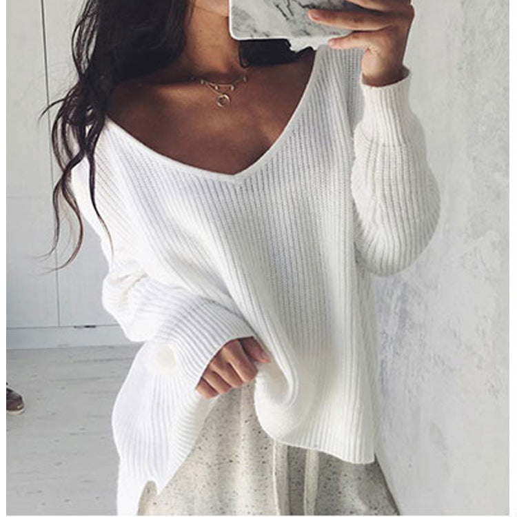 Damen Oversized Strickpullover mit weitem Schnitt und lässigem Design Drune