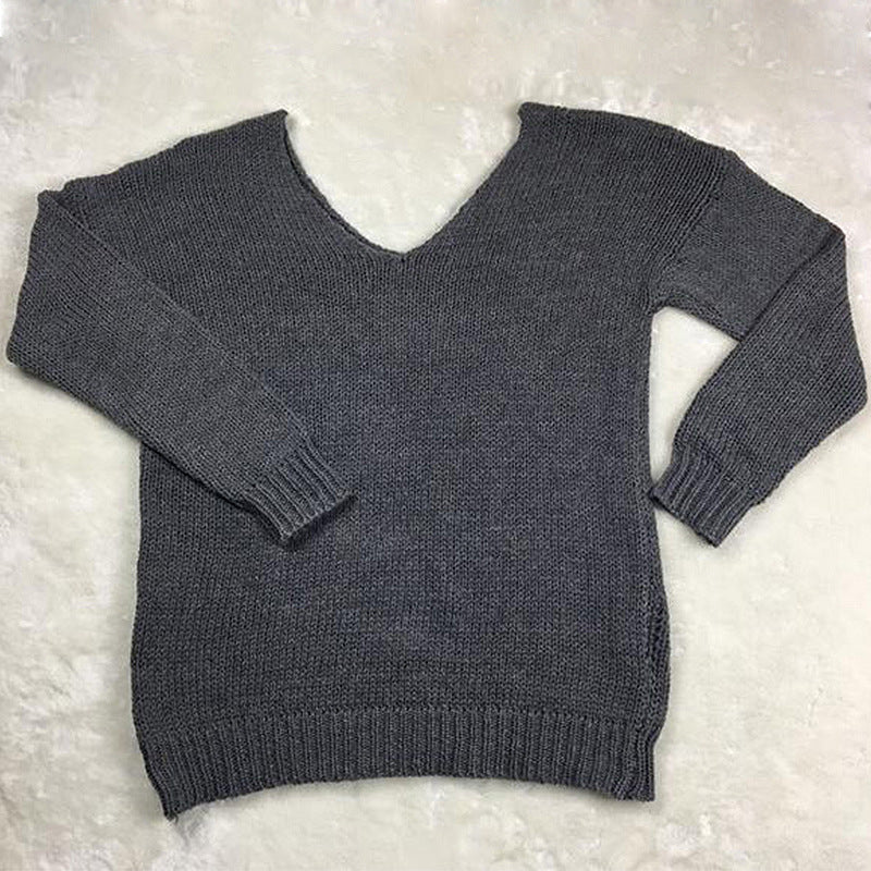 Damen Großer Strickpullover mit offener Schulterpartie und lässigem Schnitt Drune