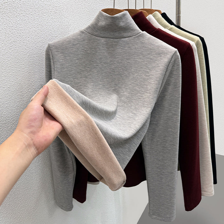 Damen-Rollkragenpullover aus Wollmischgewebe