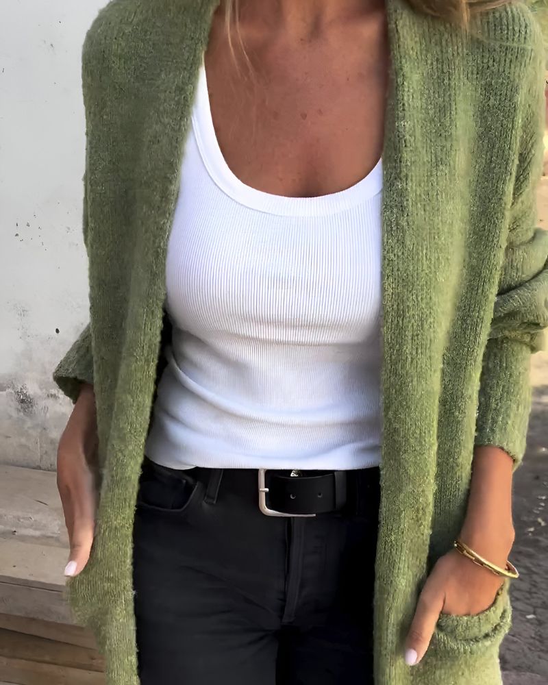Drune | Lässiger Strick-Cardigan mit Taschen