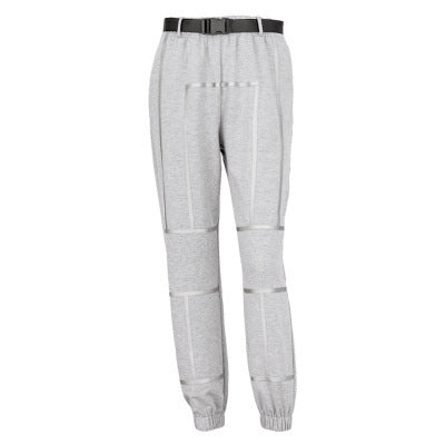 Damen sportliche Jogginghose mit modischer Silhouette und elastischem Bund Drune