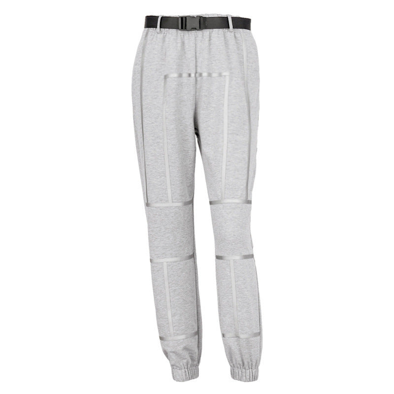 Damen sportliche Jogginghose mit modischer Silhouette und elastischem Bund Drune