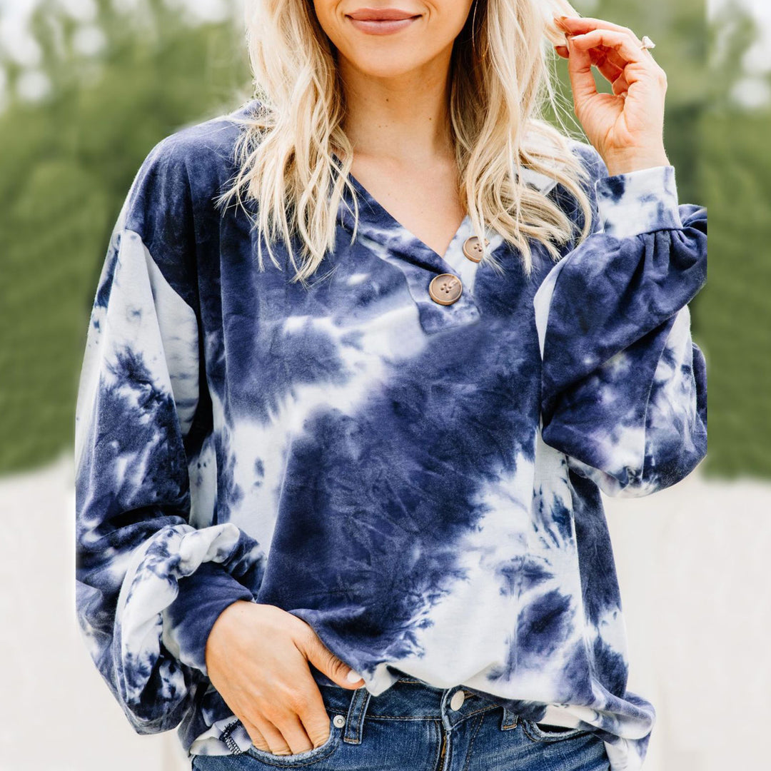 Damen Lässiges Oversized-Hemd mit Knopfleiste Drune
