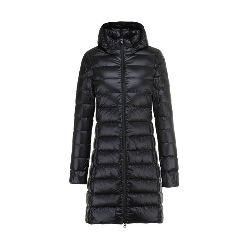 Drune | Lange Damen Daunenjacke Mit Abnehmbarem Kapuzen