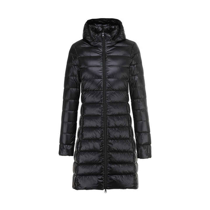 Drune | Lange Damen Daunenjacke Mit Abnehmbarem Kapuzen