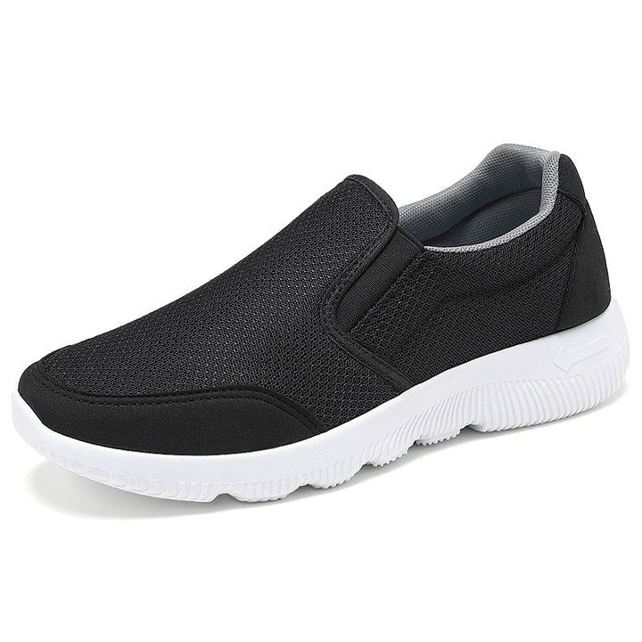 Herren nan atmungsaktiver Slip-On Freizeitschuh mit dehnbarem Einstieg, gestricktem Mesh-Obermaterial und stoßdämpfender EVA-Sohle Drune
