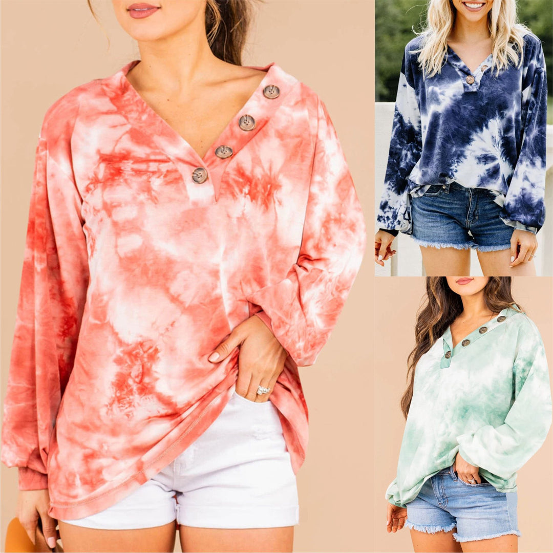 Damen Lässiges Oversized-Hemd mit Knopfleiste Drune