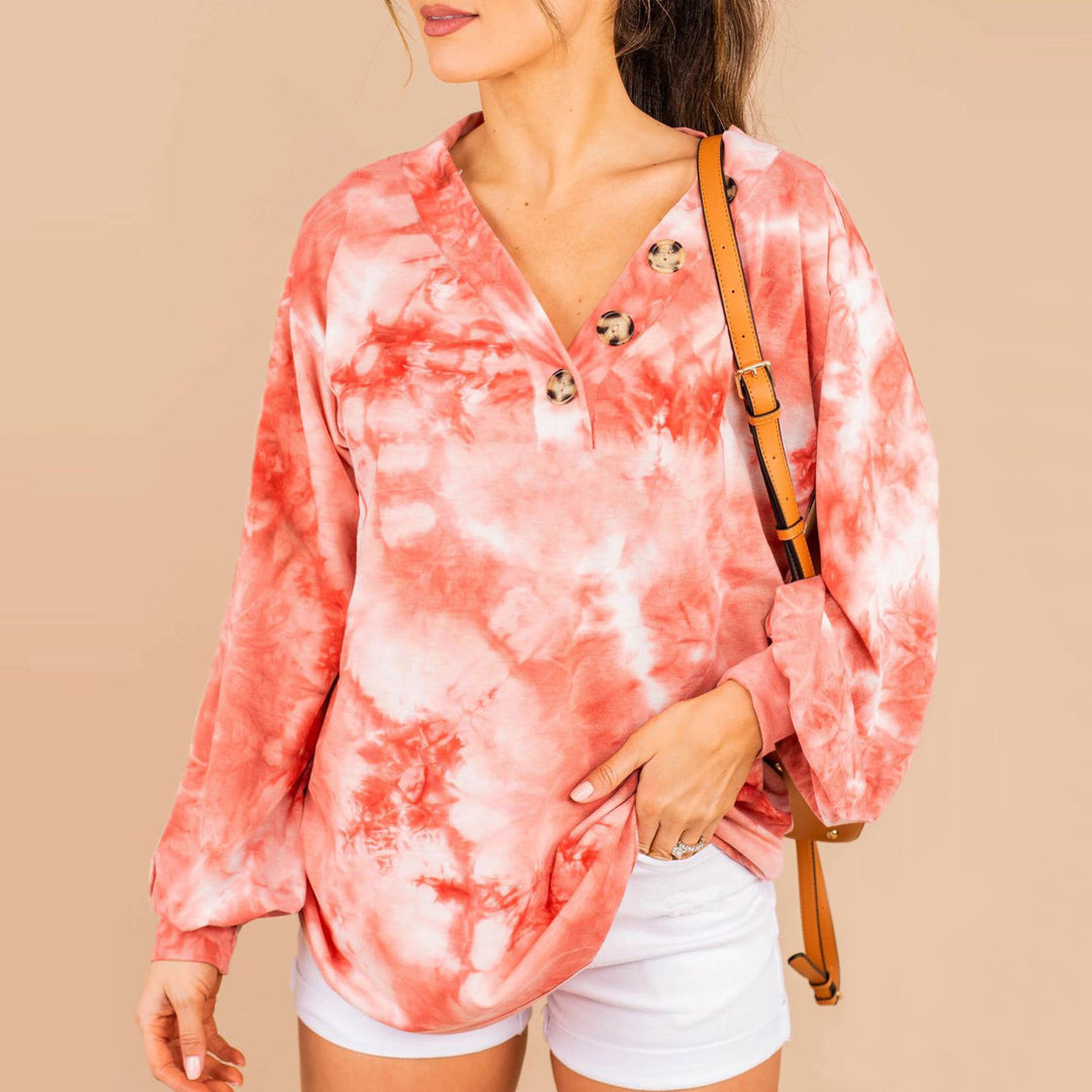 Damen Lässiges Oversized-Hemd mit Knopfleiste Drune