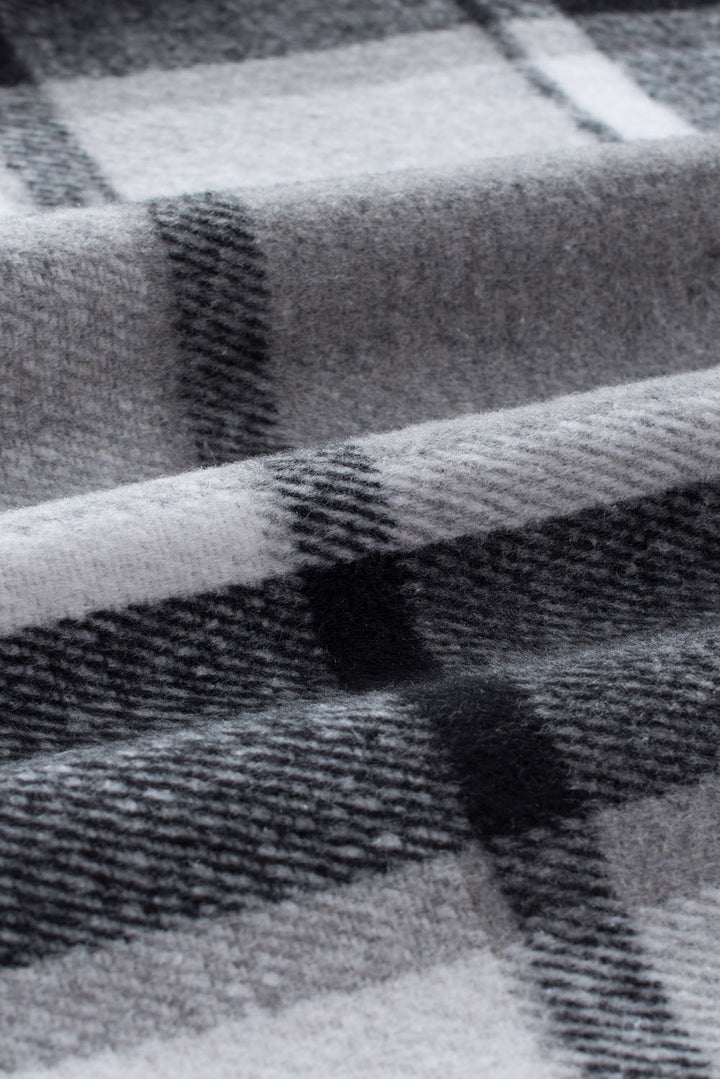 Drune | Gitterhemdenjacke mit Kapuze Polyester Lässig und Trendy