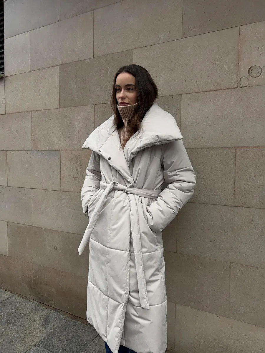 Drune | Eleganter Wintermantel mit breitem Kragen