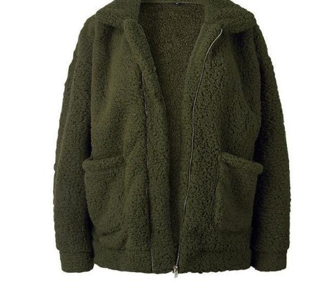 Drune | Damen Fleece Sweatshirt Mit Breitem Kragen