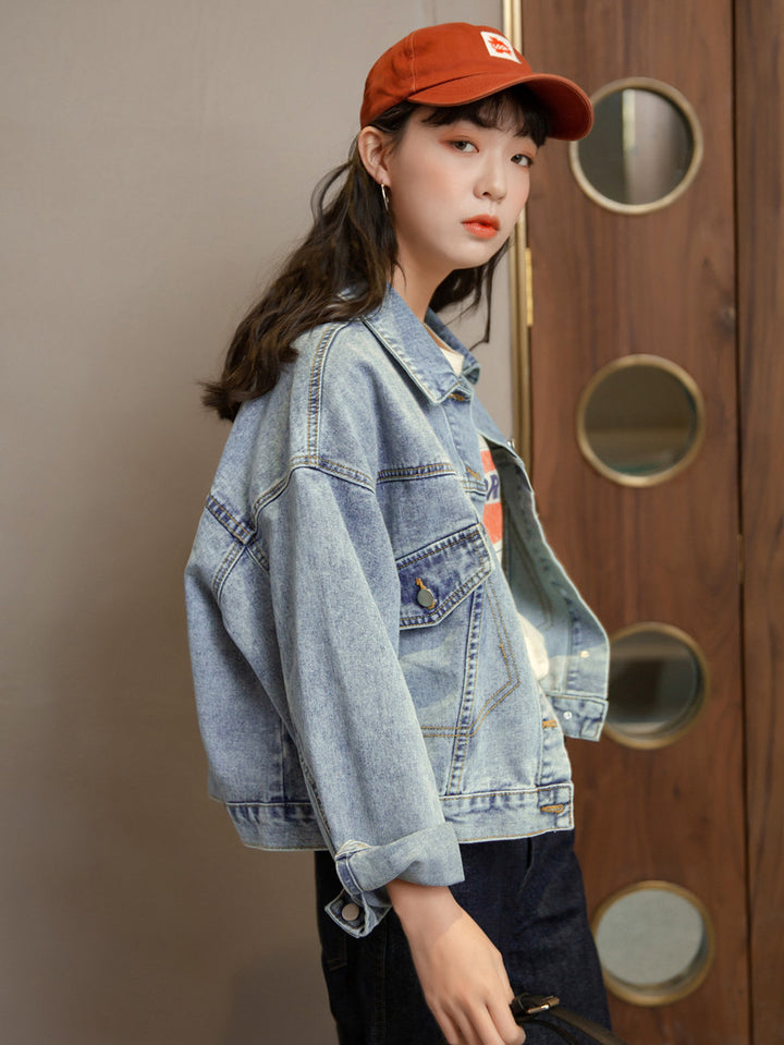 Damen Oversized Jeansjacke im lässigen Style Drune