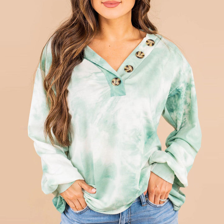 Damen Lässiges Oversized-Hemd mit Knopfleiste Drune
