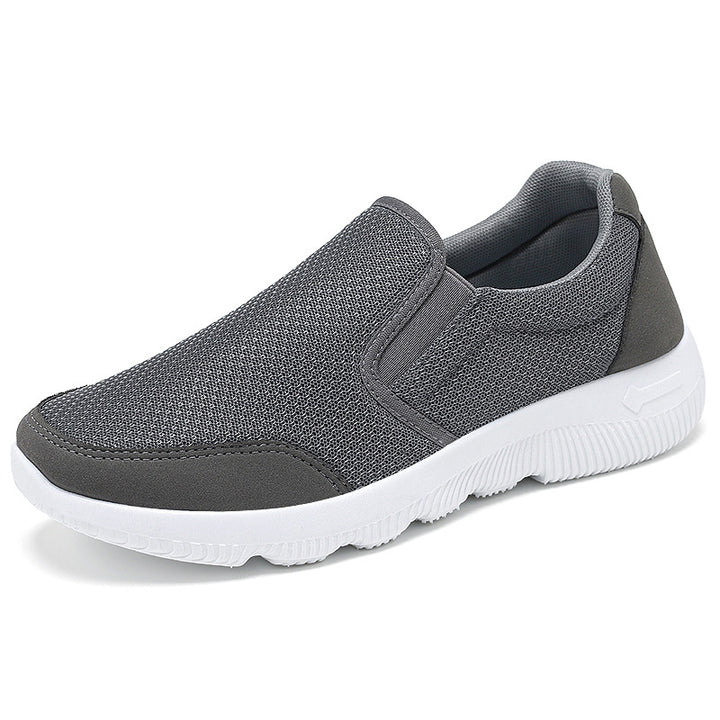 Herren nan atmungsaktiver Slip-On Freizeitschuh mit dehnbarem Einstieg, gestricktem Mesh-Obermaterial und stoßdämpfender EVA-Sohle Drune