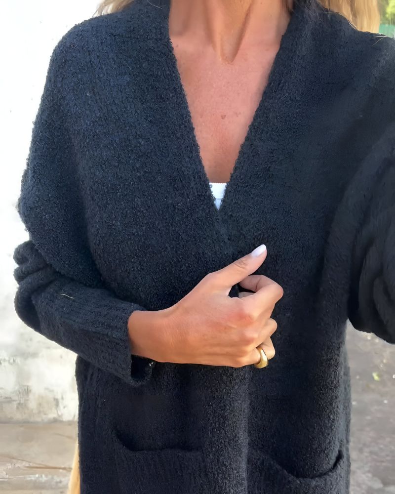 Drune | Lässiger Strick-Cardigan mit Taschen