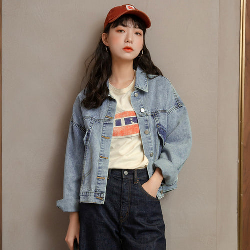 Damen Oversized Jeansjacke im lässigen Style Drune