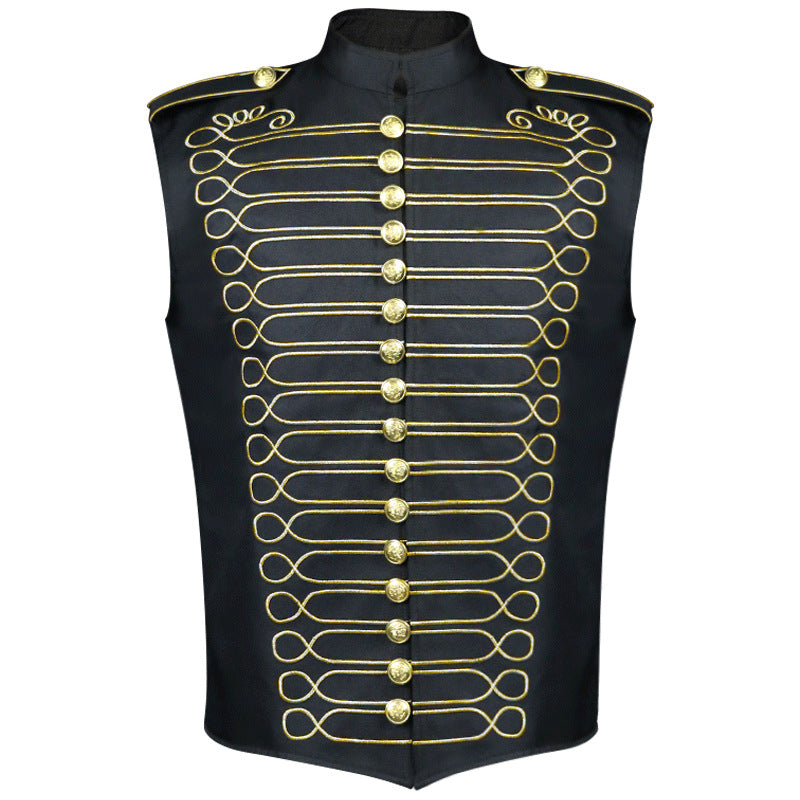 Herren nan militärische Paradejacke mit Zierkordeln und Stehkragen Drune