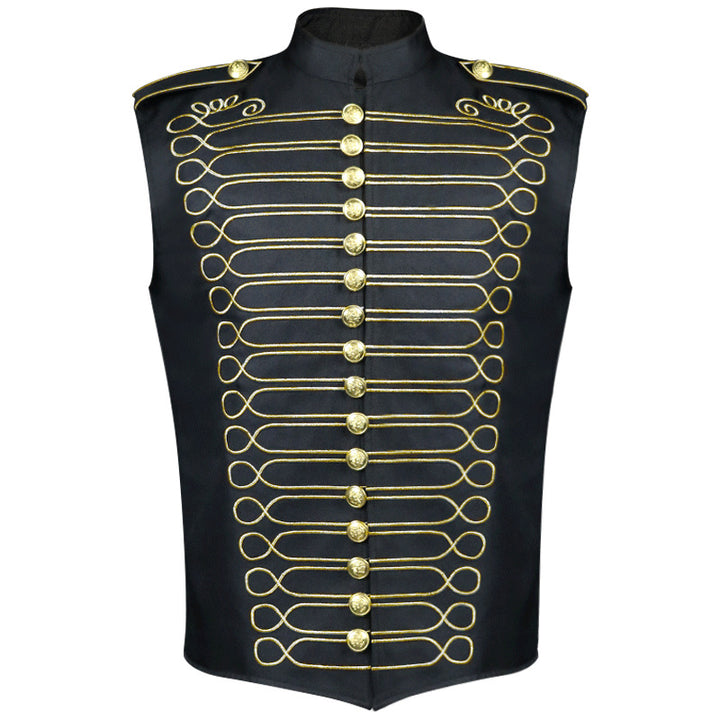 Herren nan militärische Paradejacke mit Zierkordeln und Stehkragen Drune