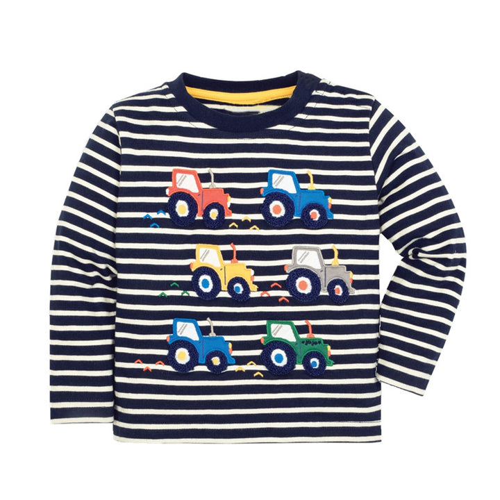 Jungen Langarmshirt mit lustigem Traktor-Motiv Drune