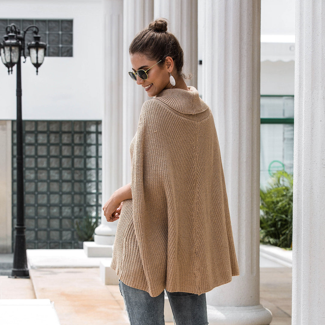 Damen Cape-Pullover mit strukturiertem Design und weitem Schnitt Drune