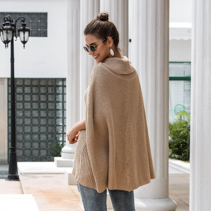 Damen Cape-Pullover mit strukturiertem Design und weitem Schnitt Drune