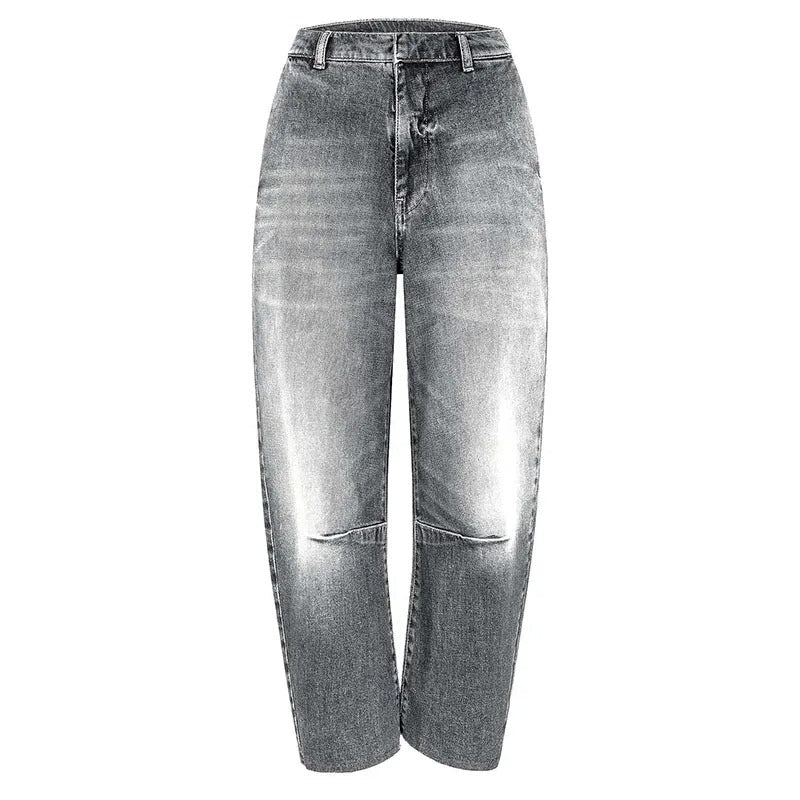 Drune | Jeansjacke mit Gürtel, Stehkragen und Langen Ärmeln