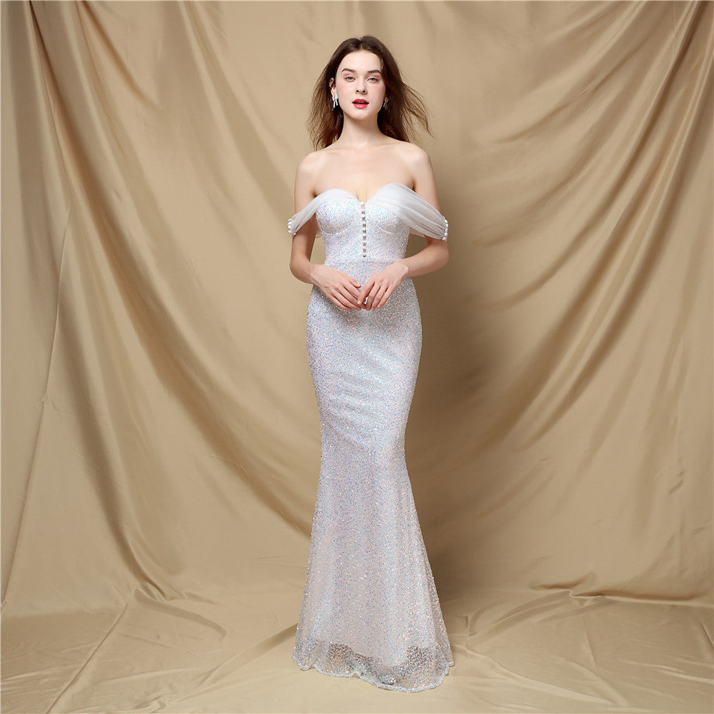 Drune | Klassisches Schulterfreies Abendkleid für Damen