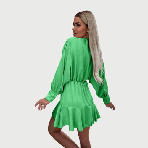 Drune | Minikleid mit langen Ärmeln und Rüschen-Saum