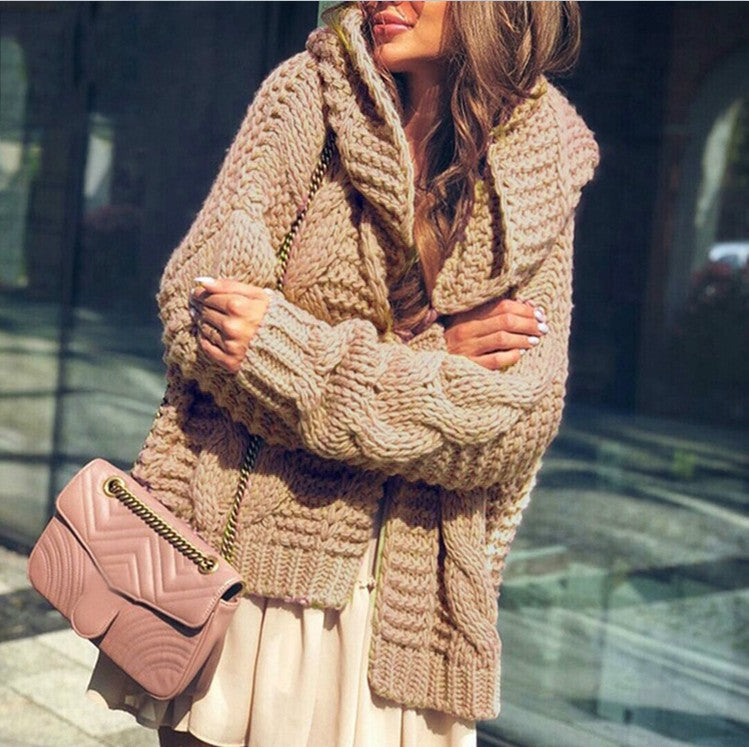 Damen Grobstrickjacke mit lässigen Oversized-Schnitt Drune
