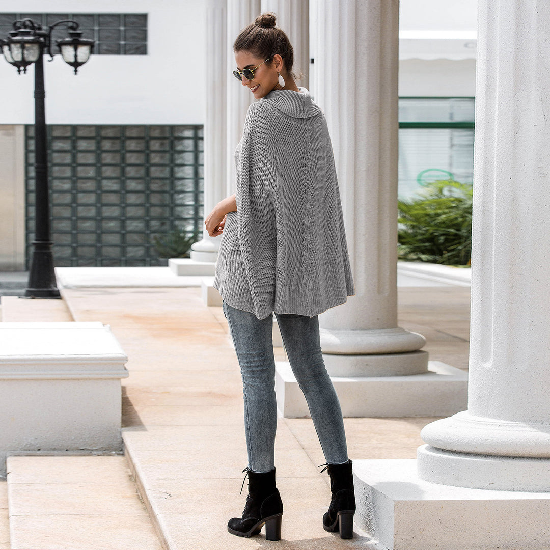 Damen Cape-Pullover mit strukturiertem Design und weitem Schnitt Drune