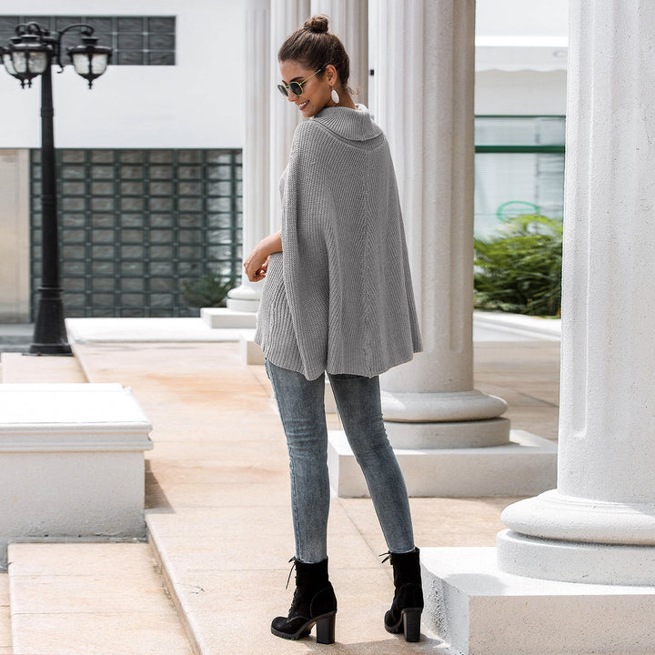 Damen Cape-Pullover mit strukturiertem Design und weitem Schnitt Drune