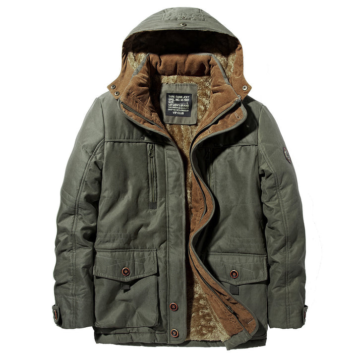 Herren Wetterfeste Parka mit Fleecefutter Drune