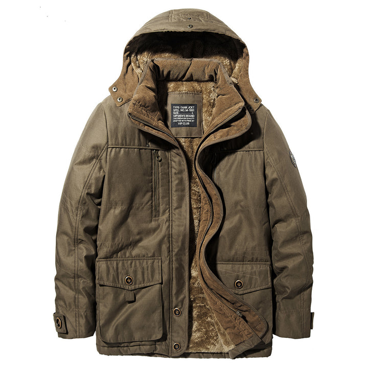 Herren Wetterfeste Parka mit Fleecefutter Drune