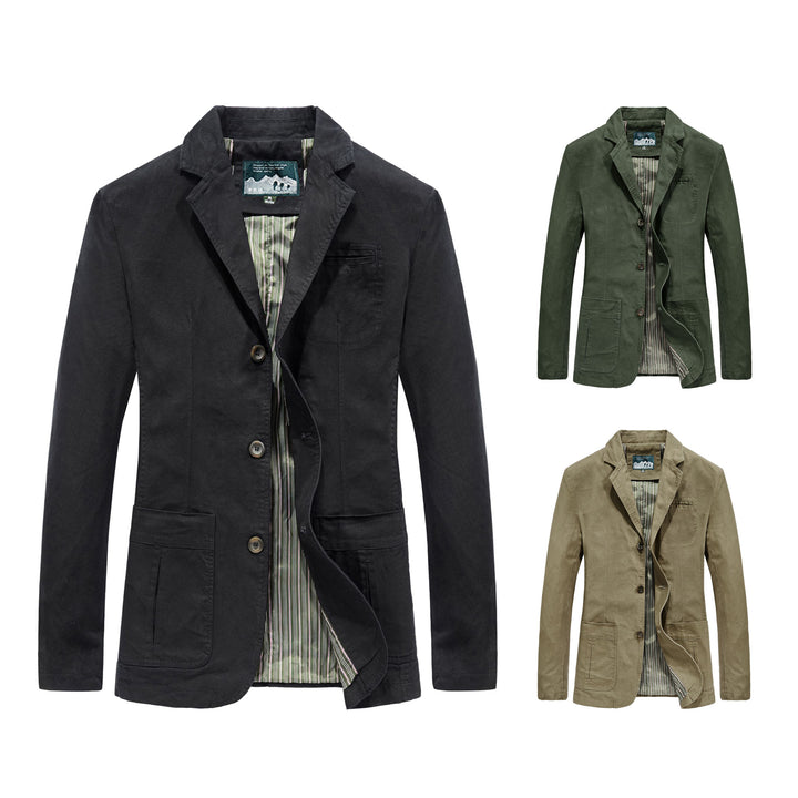 Herren Casual Baumwollblazer Drune
