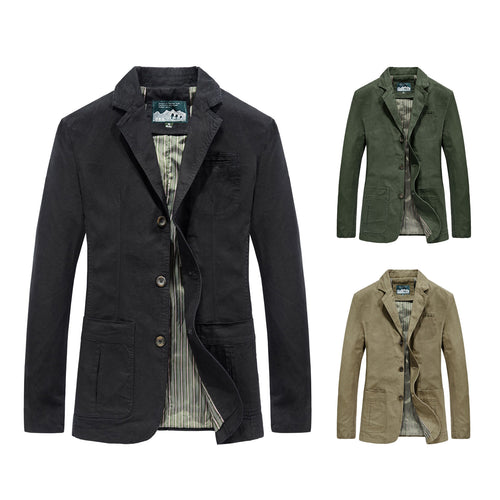 Herren Casual Baumwollblazer Drune