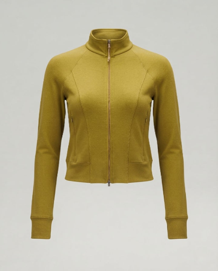 Damen Enganliegende Performance-Fleecejacke mit Stehkragen und Zwei-Wege-Reißverschluss Drune