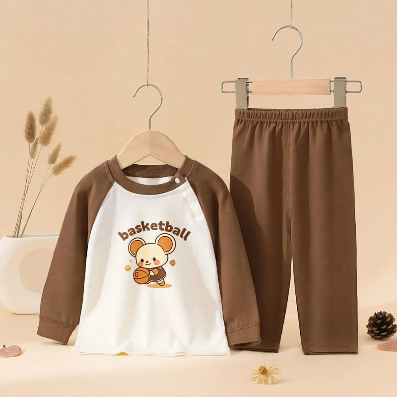 Kinder-Pyjama-Set aus Baumwolle, zweiteilig