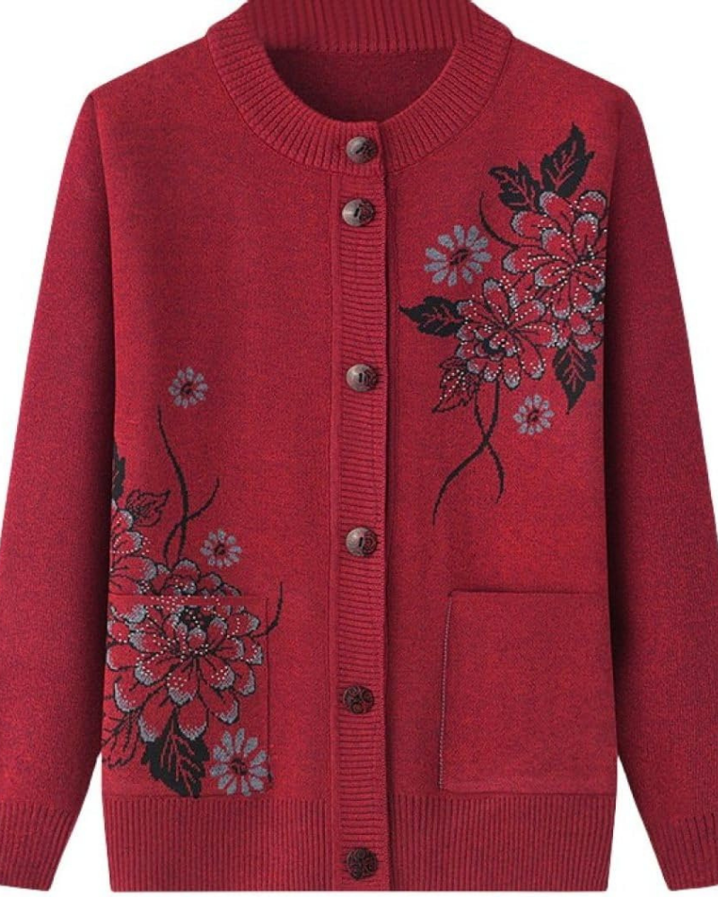 Drune | Floral Charm Strickjacke