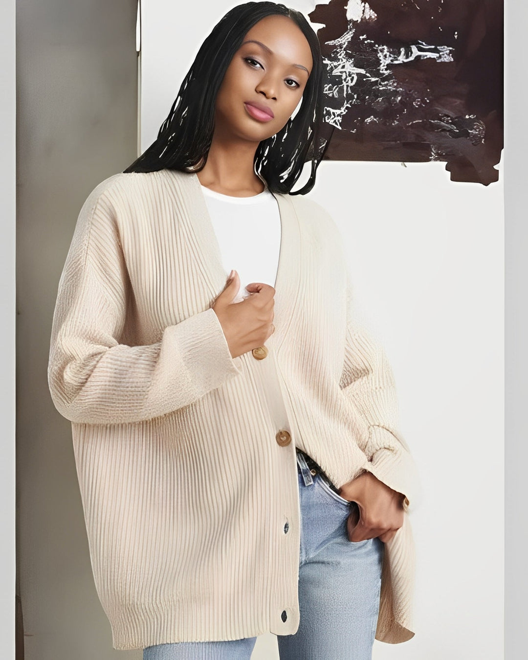 Drune | Lässiger Oversize Strickcardigan aus Kaschmir für Damen
