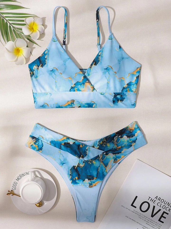 Drune Bikini | Eleganter Bikini mit Marmorprint