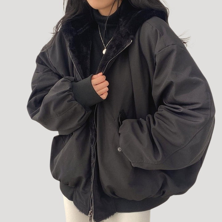 Drune | Damen Sherpa Fleece Teddy Jacke Winterstil