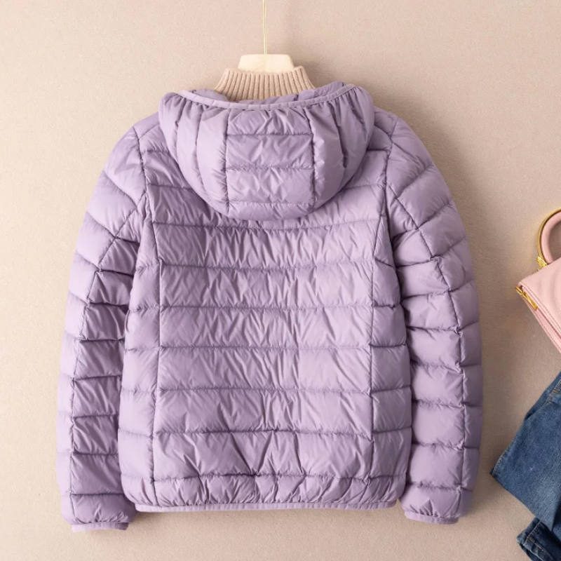 Drune | Steppjacke Leicht mit Kapuze Warm Gefüttert Lässige Passform