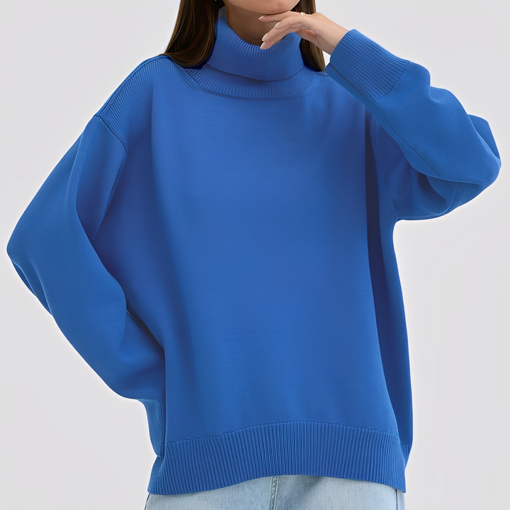 Drune | Einfacher, übergroßer Rollkragenpullover für Damen