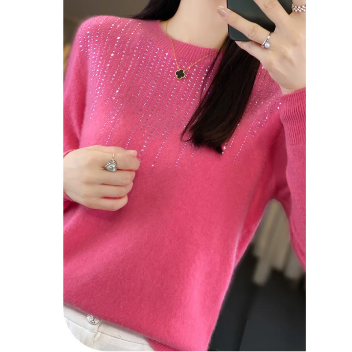 Drune | Sweatshirt - Weicher Strickpullover mit funkelnden Details