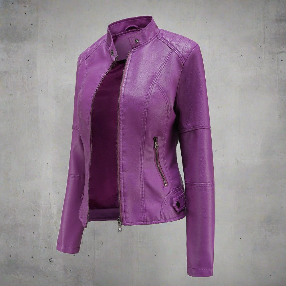Drune | Bikerjacke mit Stehkragen Taschen mit Reißverschluss