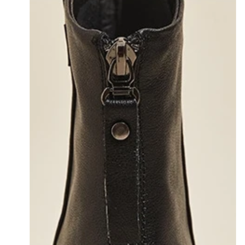 Drune | Damen Stiefel Leder Ankle Boots mit Reißverschluss Hinten und Niedrigem Absatz