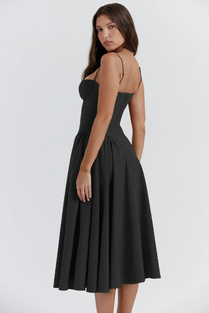 Drune | Ärmelloses Midikleid Mit Korsett Passform