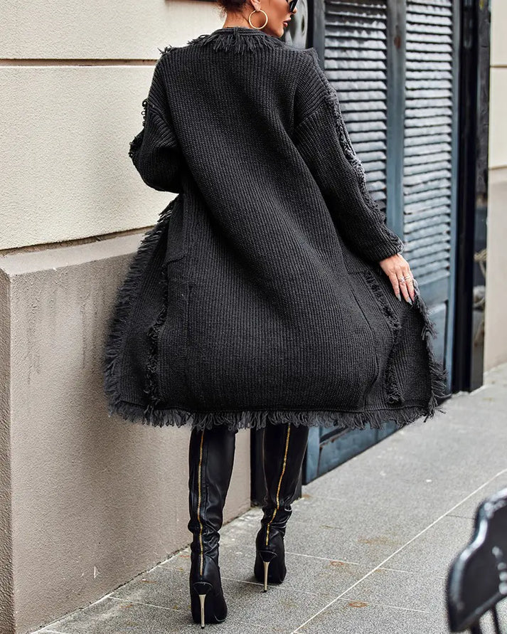 Drune | Kuschelige Strickjacke Mit Kordeln
